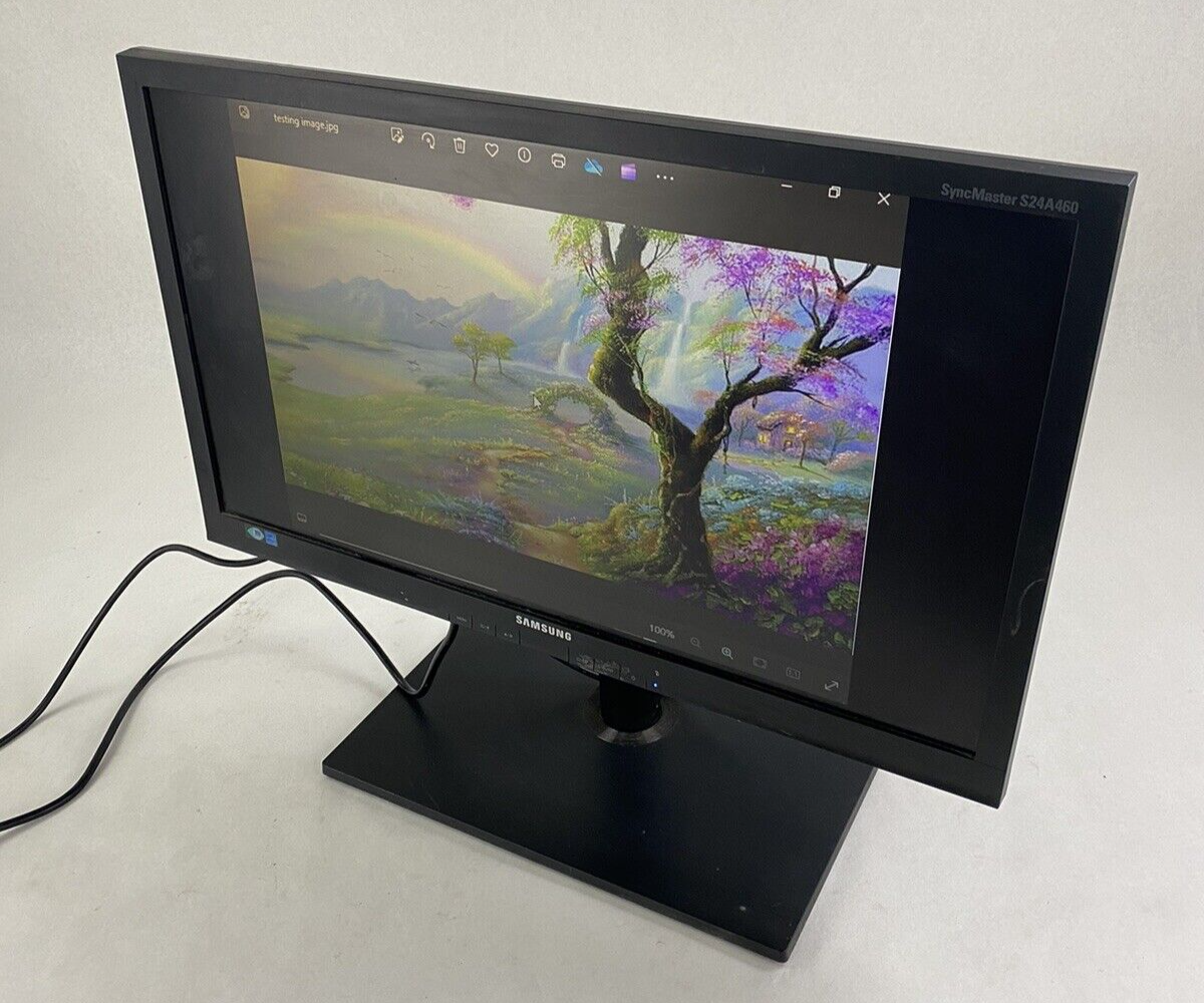 Samsung SyncMaster S24A460 24" FHD LCD Widescreen Monitor No Power Cord Tested