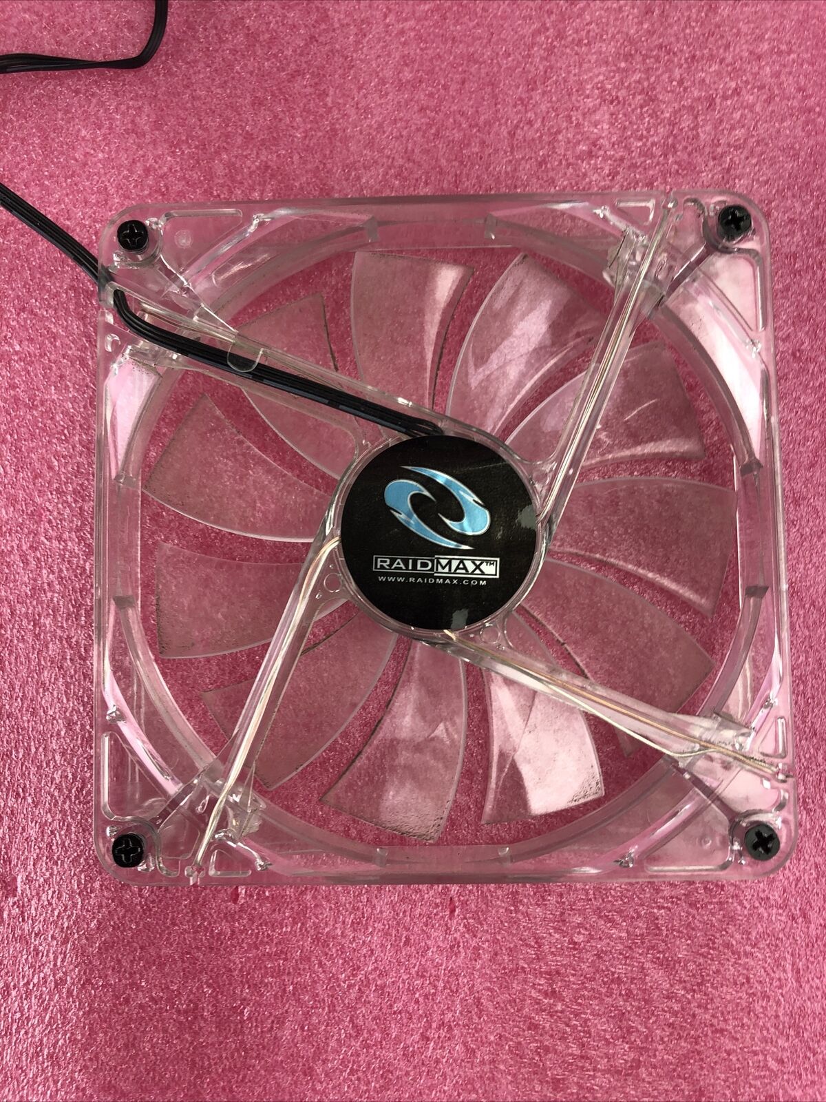 RaidMax 140MM Case Fan Clear w/blue LEDs