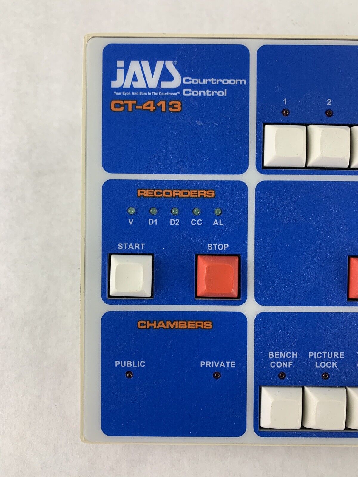 JAVS CT-413 Courtroom Control Audio Interface Untested