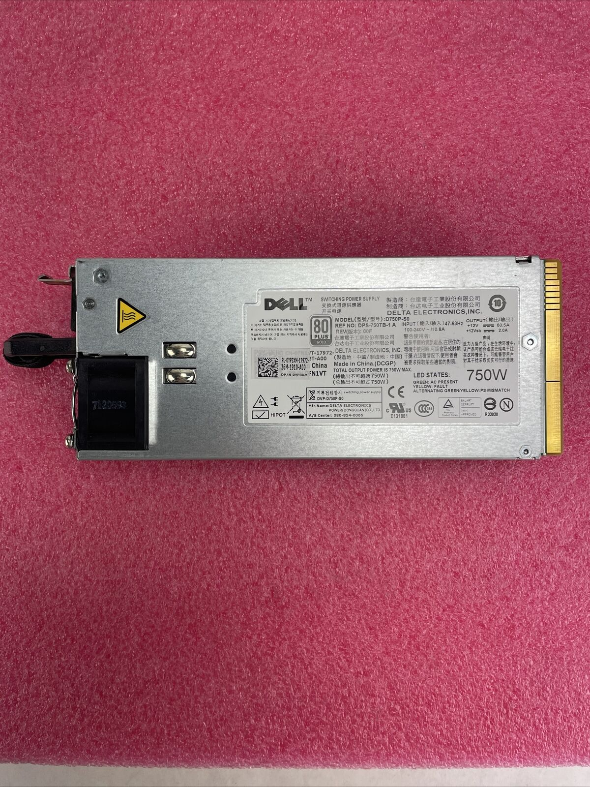 Dell DPS-750TB-1A 750W Power Supply YP3XM