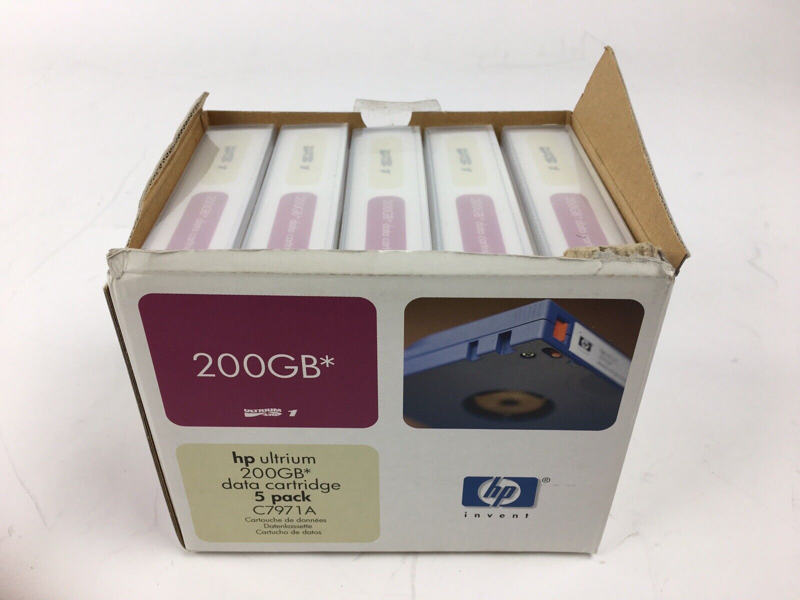 HP LTO-1 Ultrium 200GB Data Cartridge C7971A (Lot of 5)