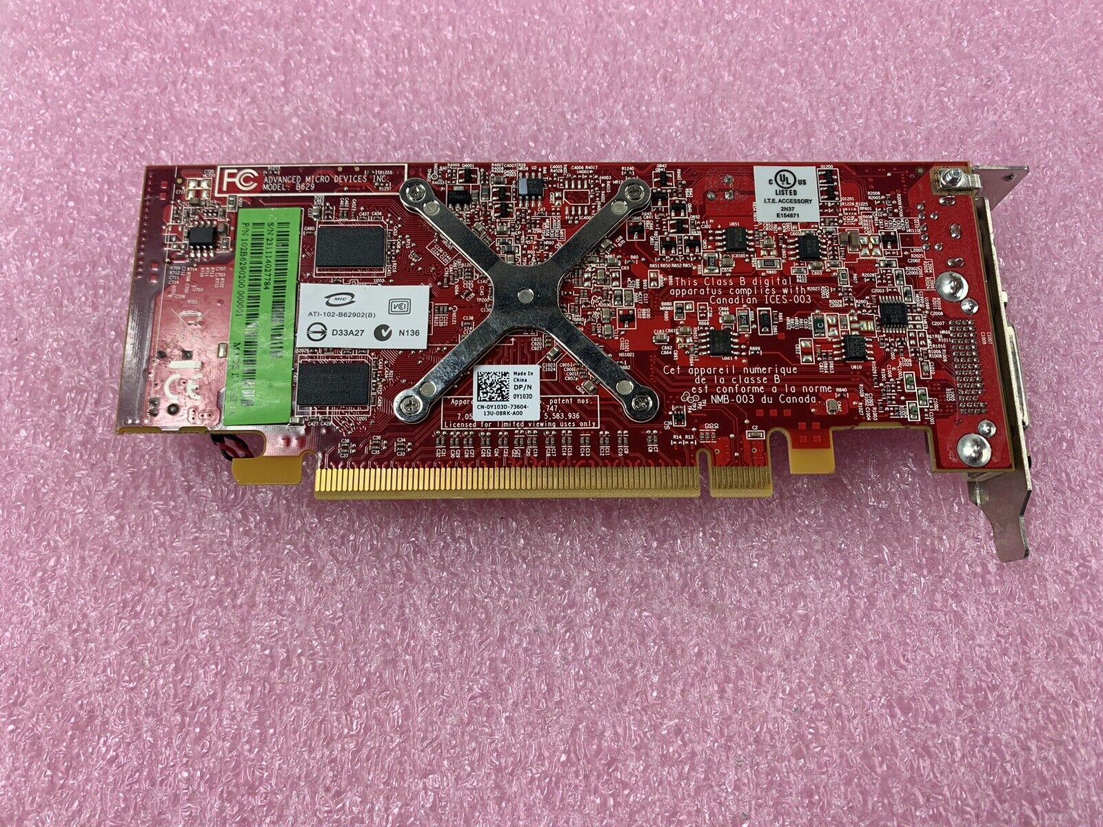 Mix of 4 Untested ATI Radeon 256MB DMS-59 S-Video PCIe16 GPUs