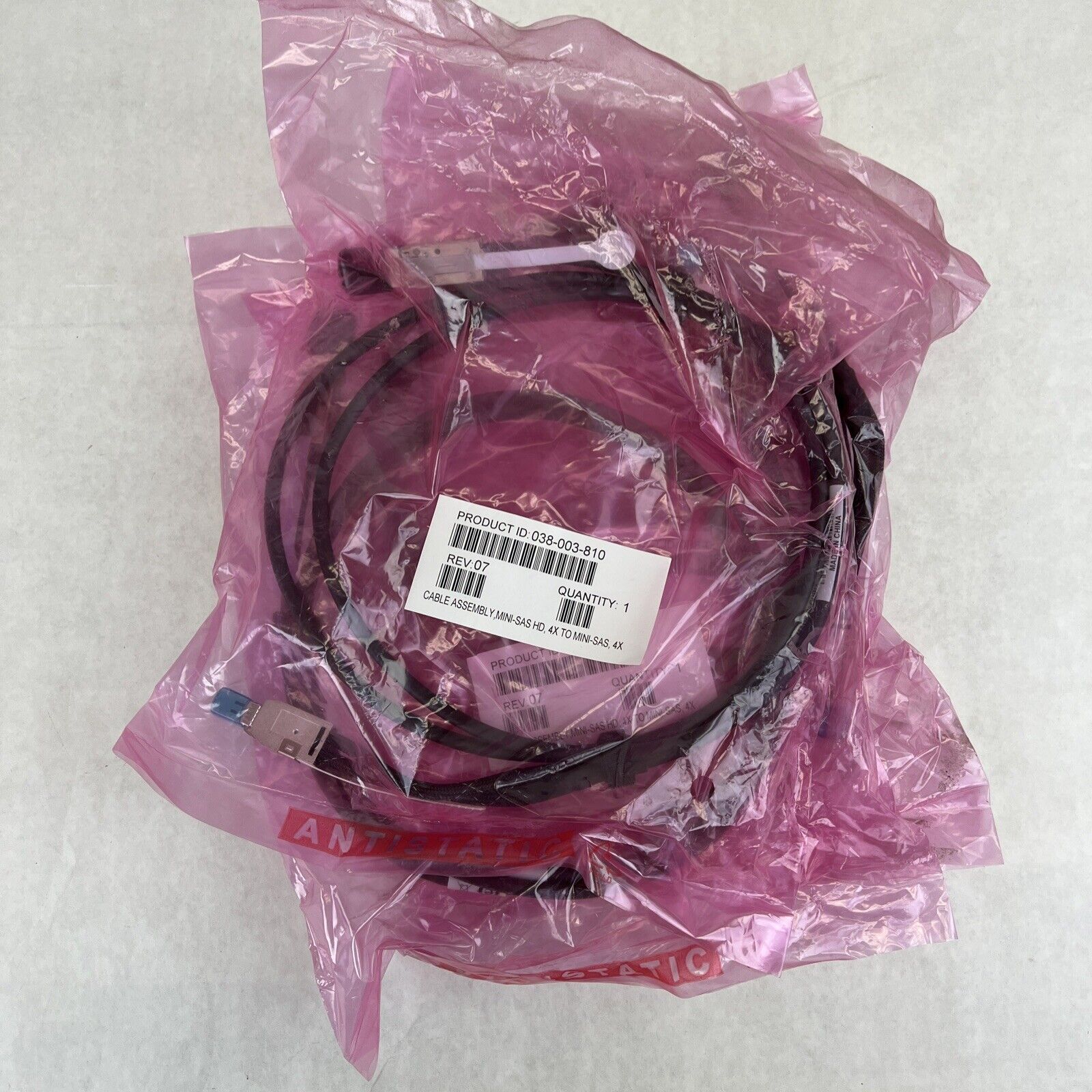 EMC Amphanol Molex 2M Mini-HDX4 to Mini-SASX4 Cable 038-003-810 (Lot of 4)