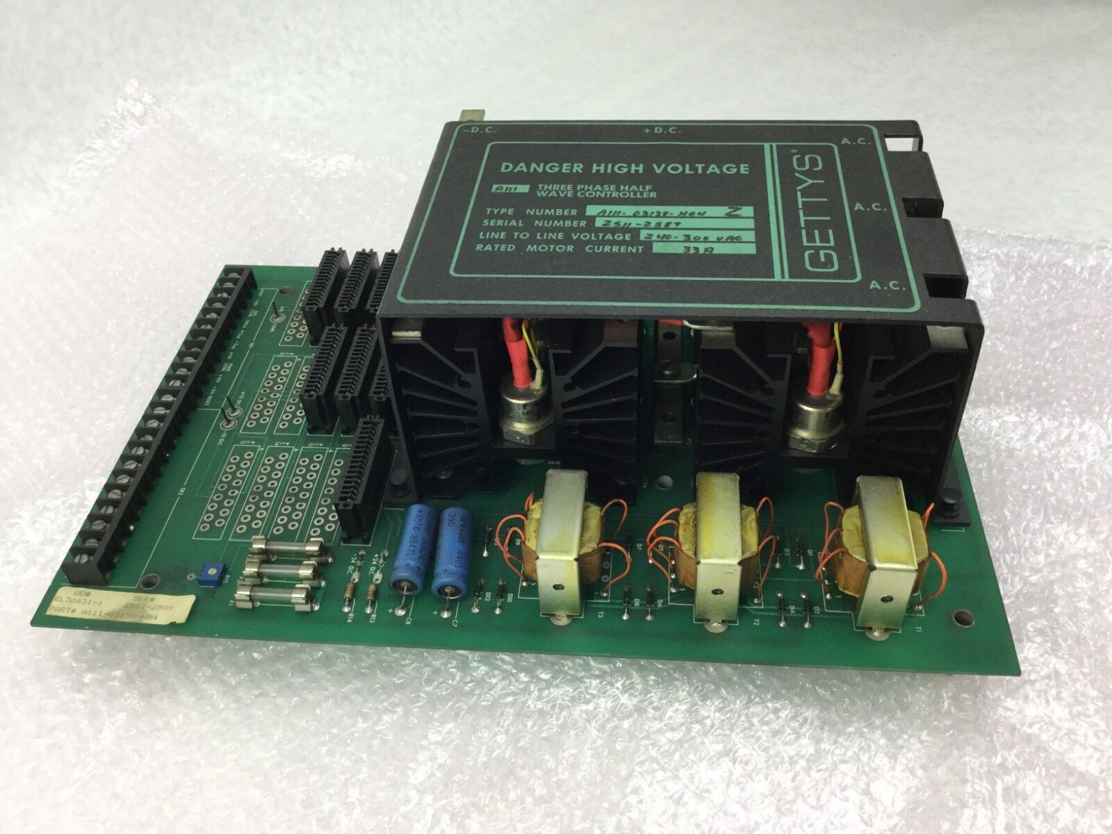 GETTYS Three Phase Half Wave Controller  A111-03138-H04  240-300 VAC