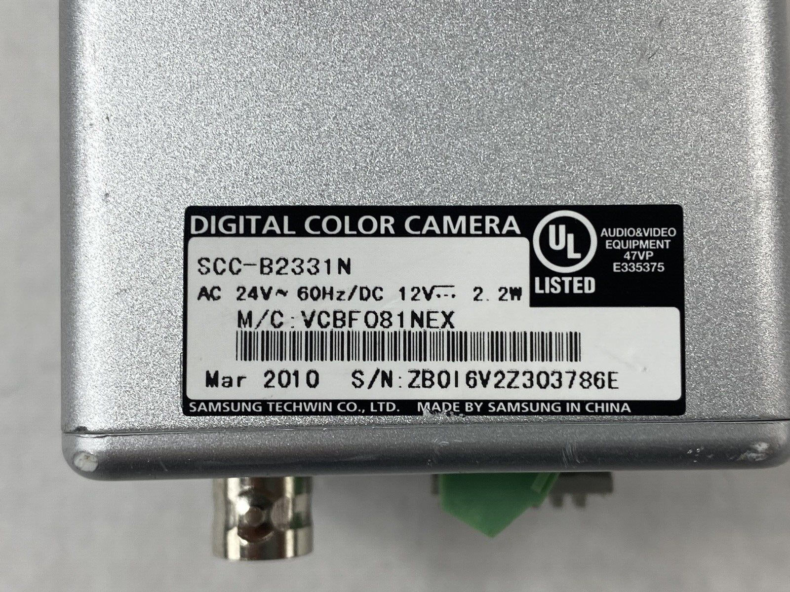 Samsung SCC-B2331N Digital Security Color Camera Tested