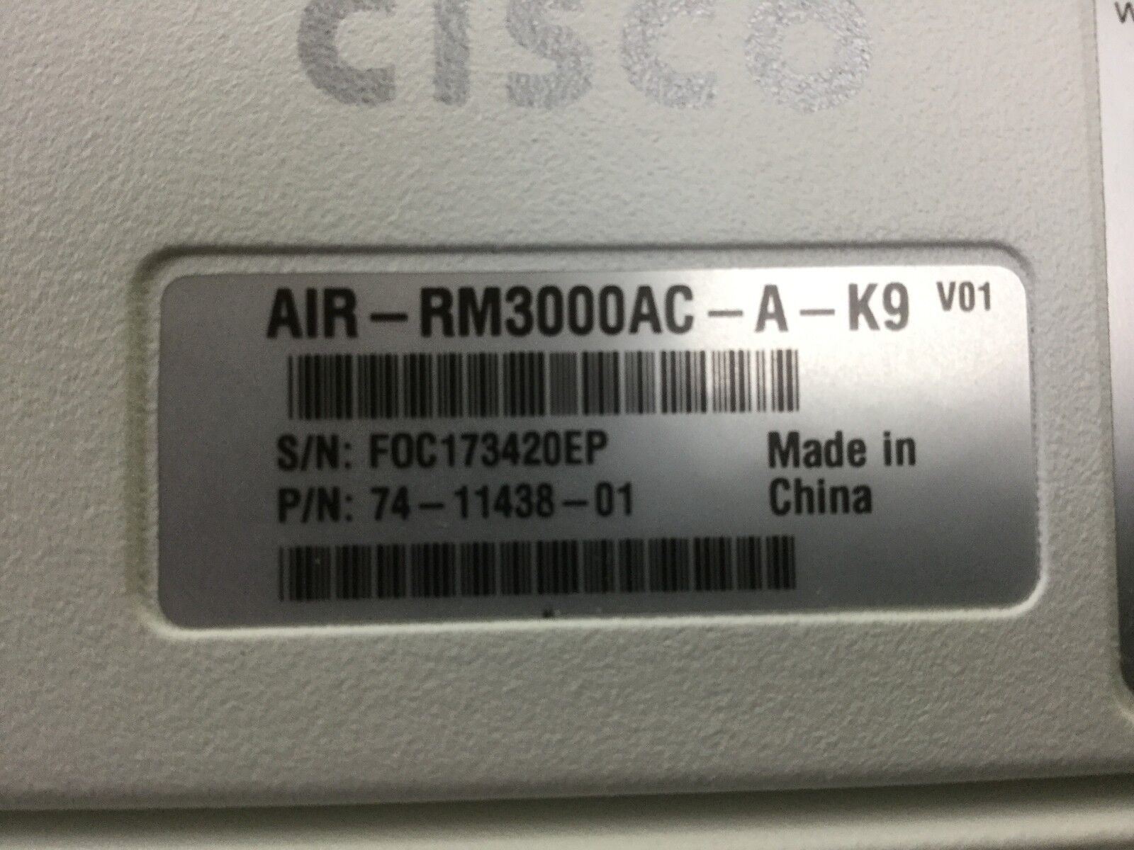 Cisco AIR-CAP3602I-A-K9 Aironet 802.11n AP with AIR-RM3000AC-A-K9