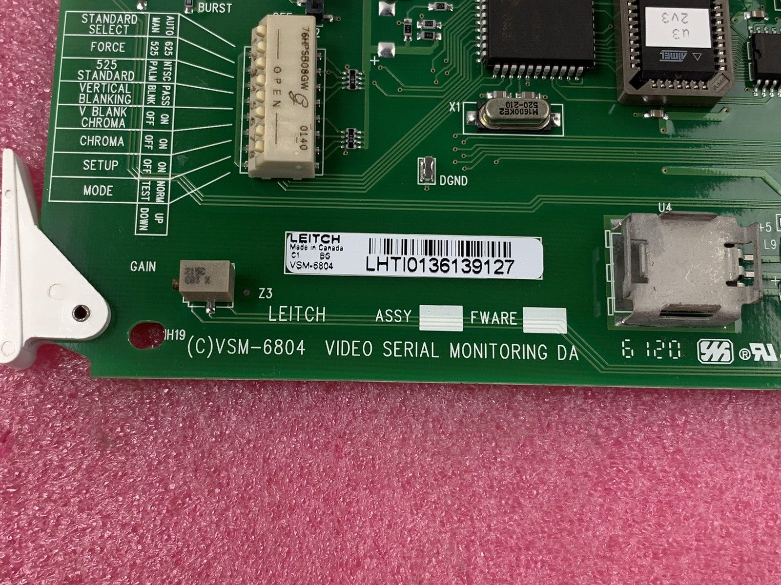 Leitch VSM-6804 video serial monitoring DA card