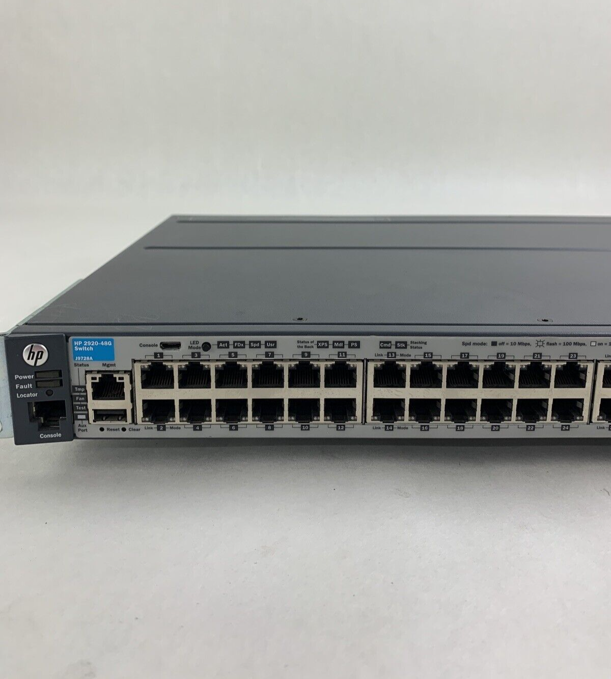 HP J9728A 2920-48G 44-Ports Rack Mountable Network Ethernet Switch Tested Reset