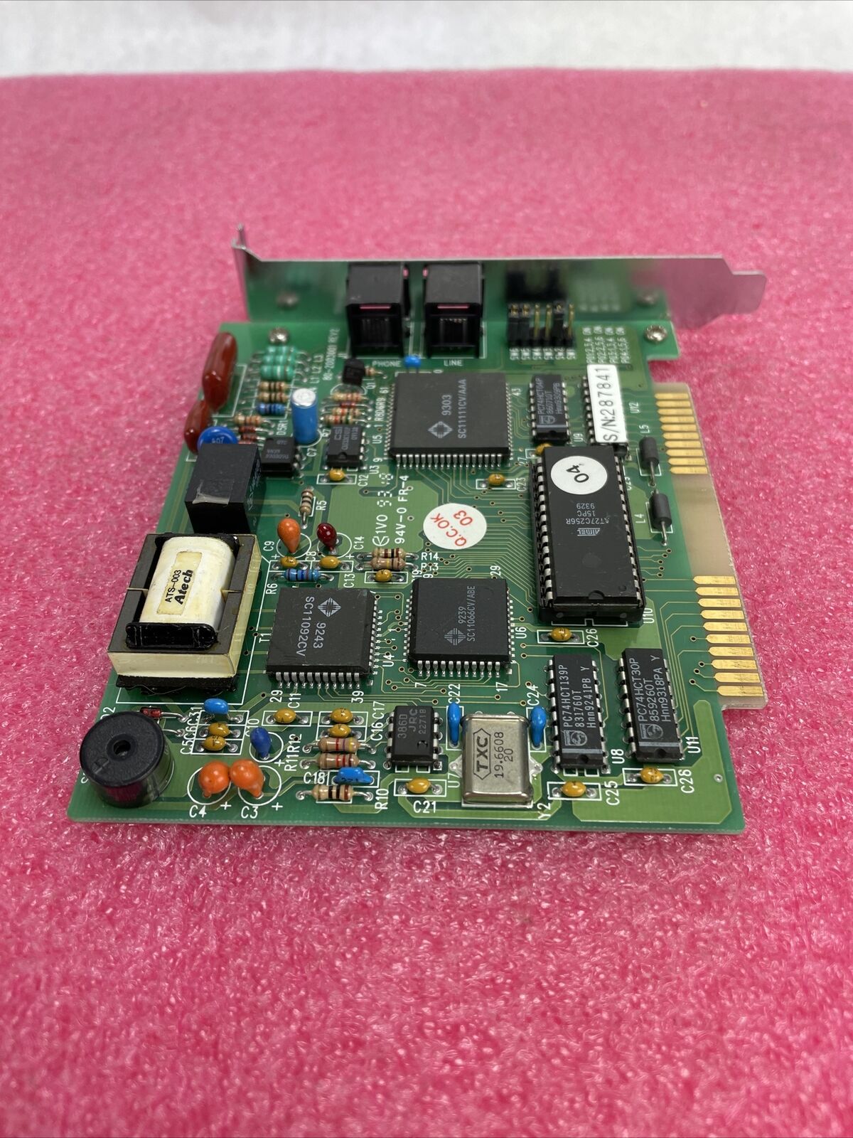 ASKEY INTERNAL 8-BIT ISA 2400bps V.22bis FAX MODEM 80-2003001 Rev 2