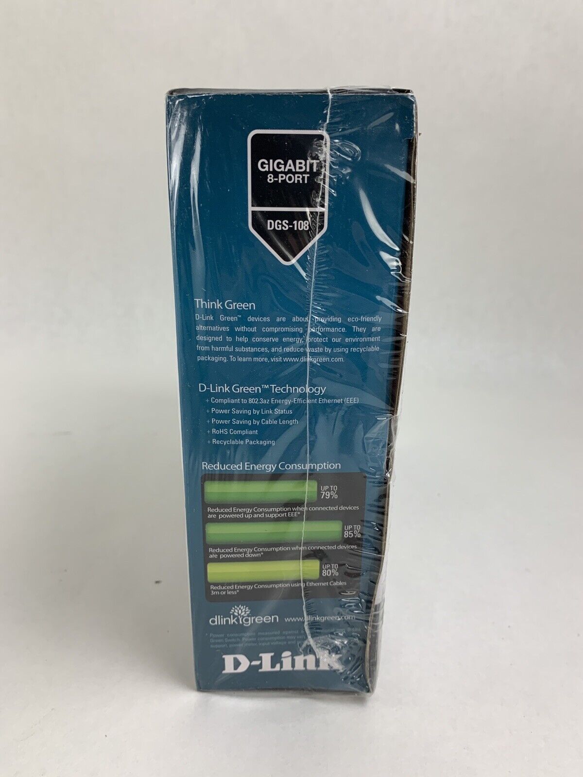 D-Link DGS DGS-108 8-Ports External Switch New Sealed OEM