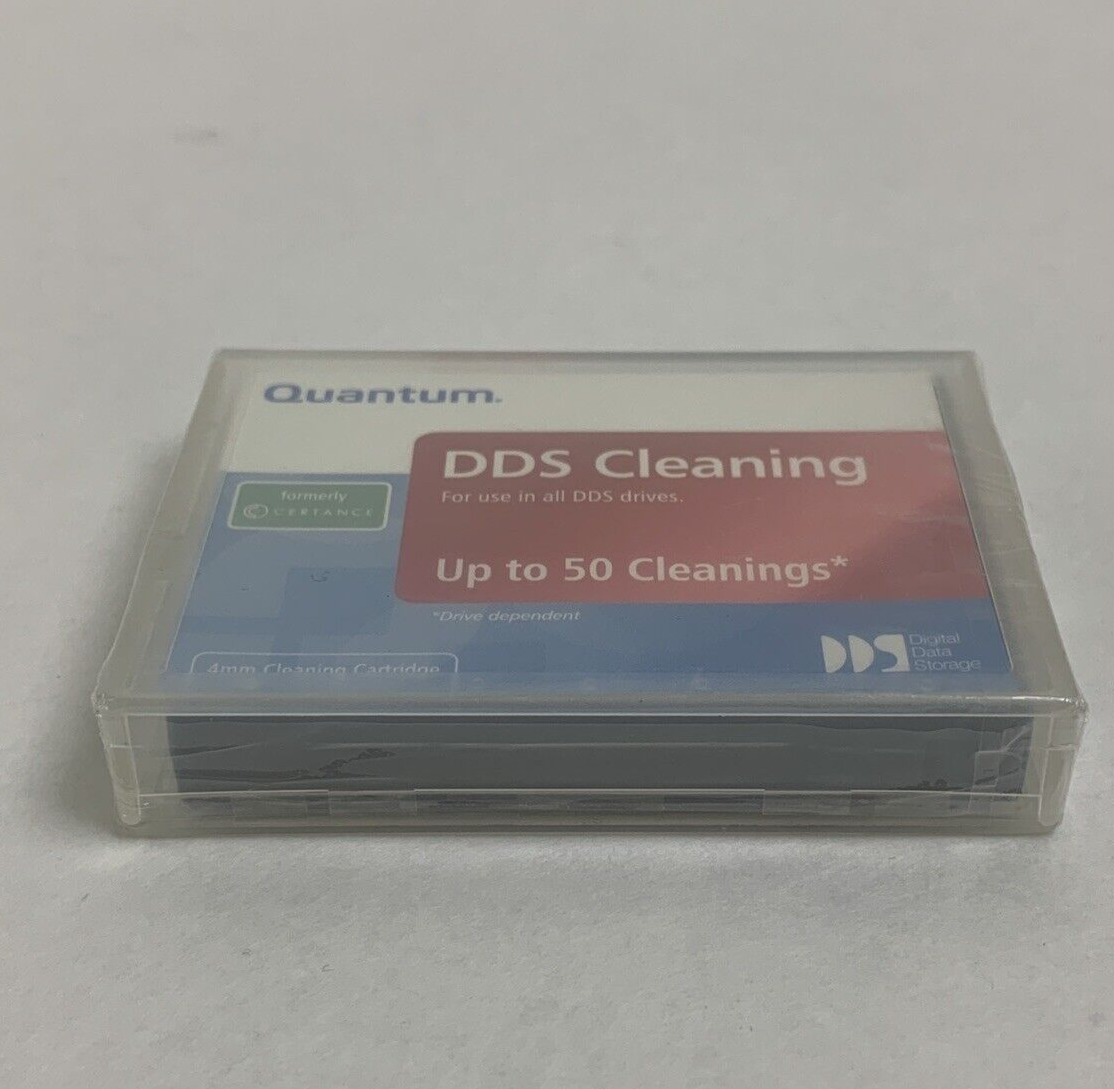 Quantum CDMCL DDS Cleaning Cartridge All DDS Drives 50 Cleanings 4MM New Sealed