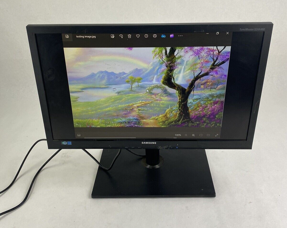 Samsung SyncMaster S24A460 24" FHD LCD Widescreen Monitor No Power Cord Tested