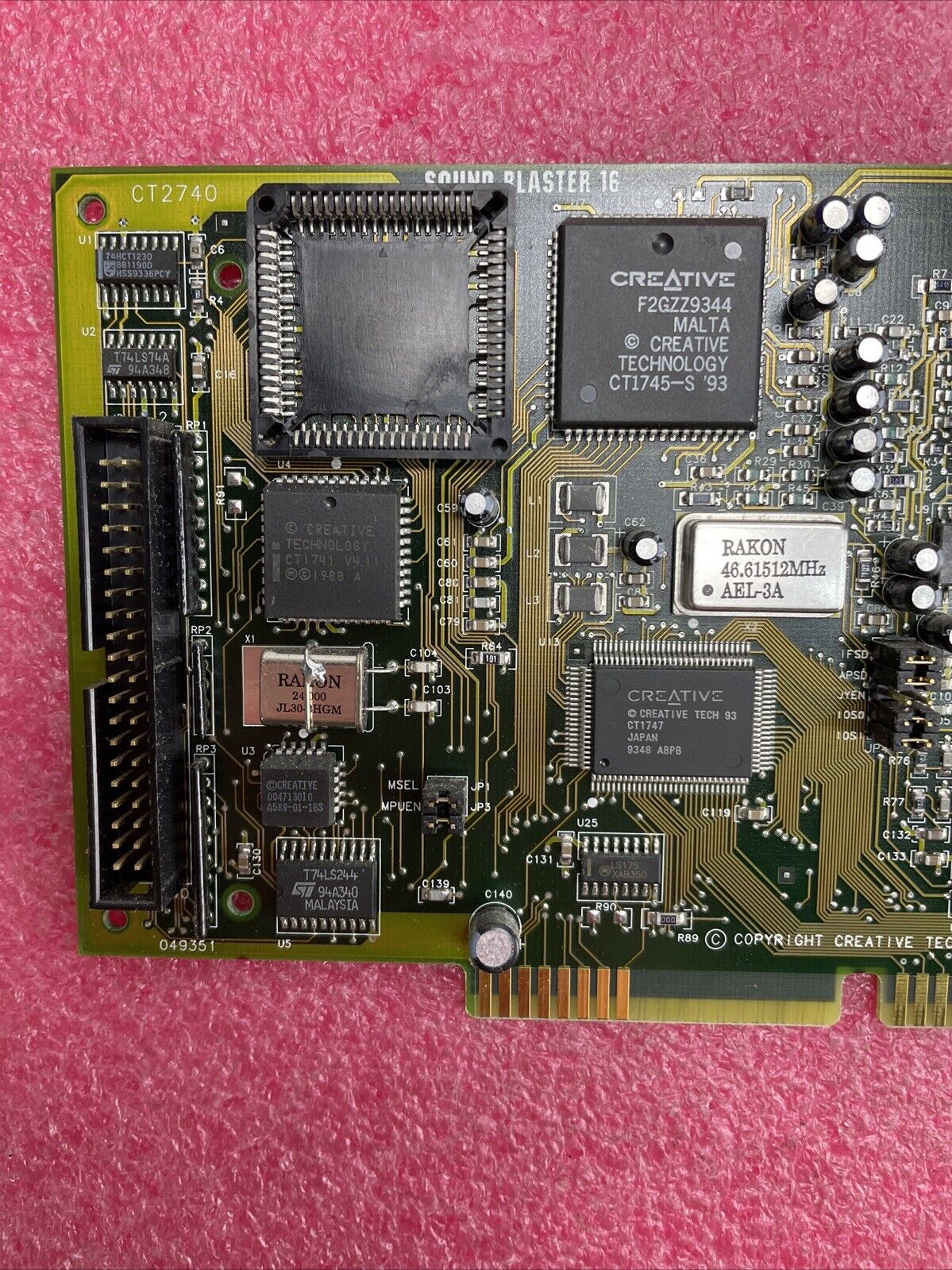 Creative Labs CT2740 Sound Blaster 16 ISA Audio Card