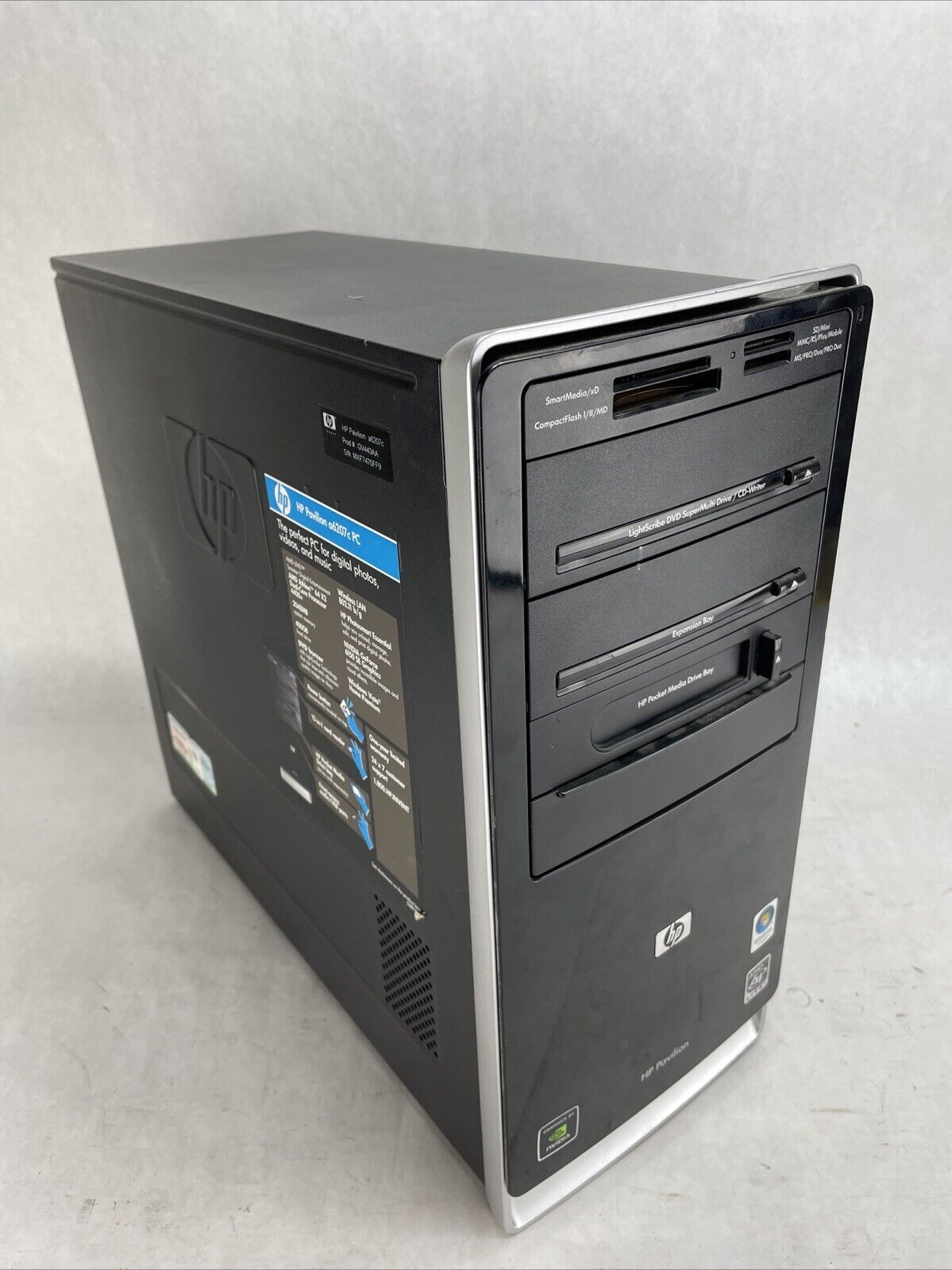 HP Pavilion a6207c AMD Athlon 64 x2Dual-Core 4900+ 2.3GHz 1GB RAM No HDD No OS