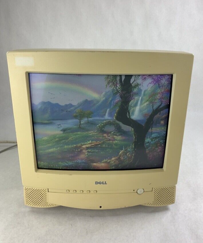 Vintage Dell M770mm CRT VGA Computer Monitor 60Hz Retro Gaming Tested Grade C