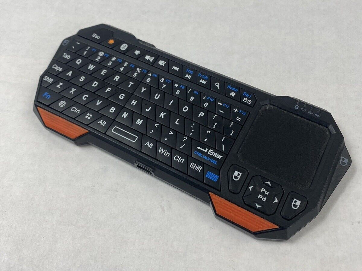 Mini Bluetooth Keyboard with Built-In Touchpad IS11-BT05 Power Tested