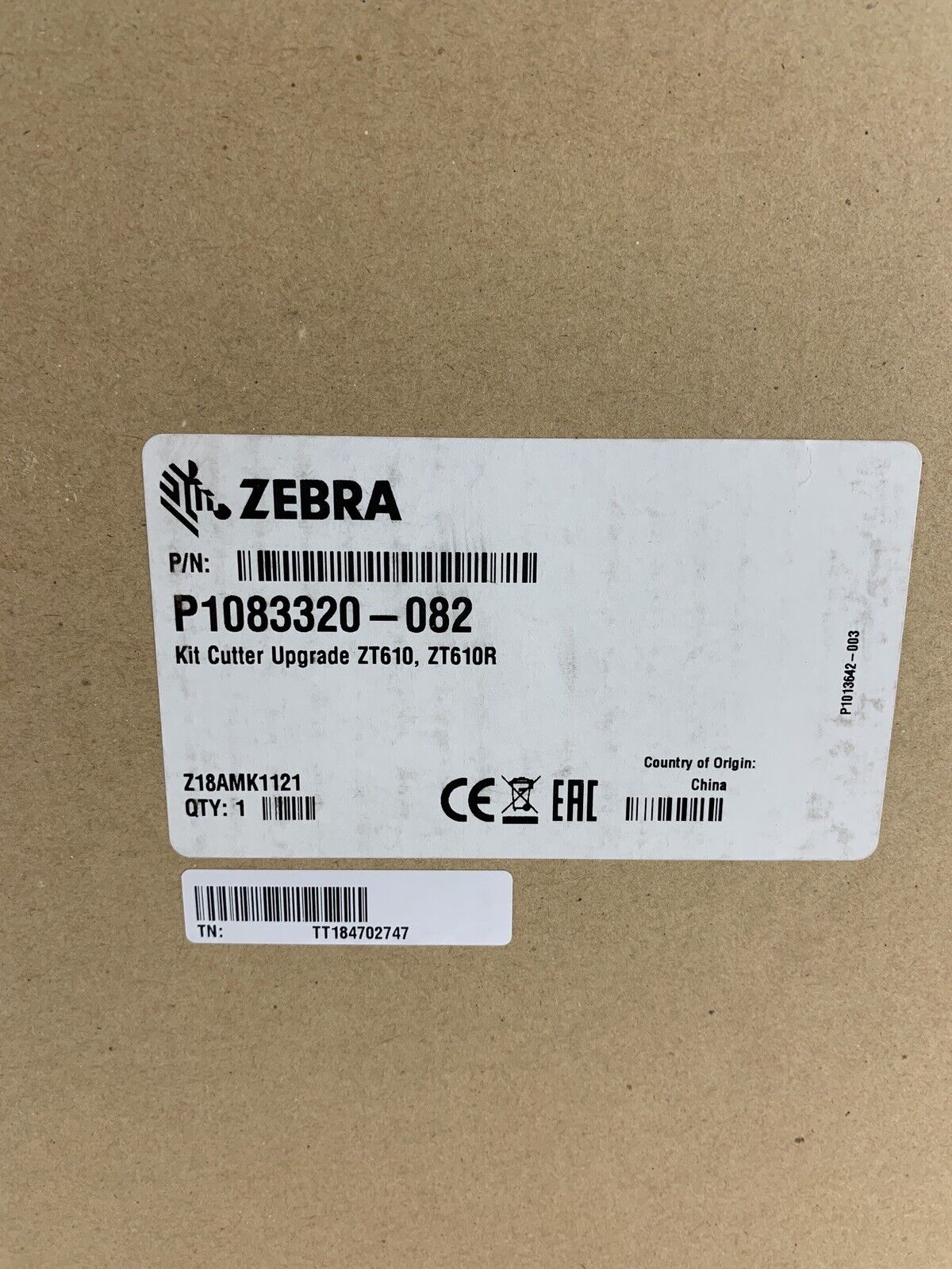 Zebra P1083320-082 Kit Cutter Upgrade ZT610,ZT610R Thermal Printer New Box Open