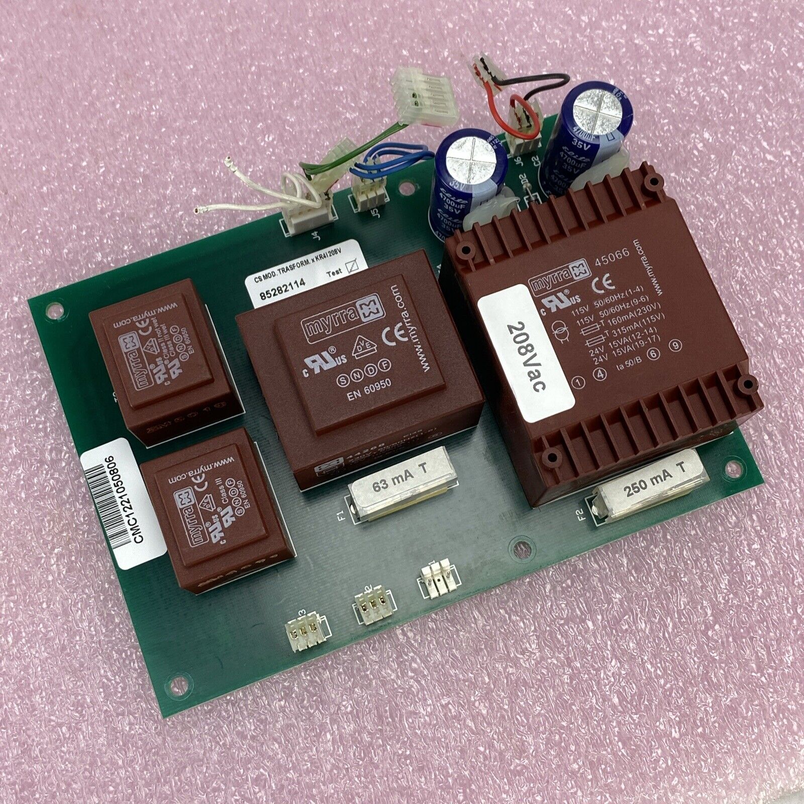 Thermo Scientific 85282114 Centrifuge HT6 208Vac 60Hz Transformer Board KR4I