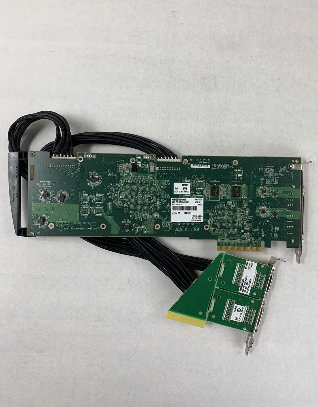 Matrox XMIO2/24/6000 Developer Card Video Capture with XMI02/24/CBL Module XMI02