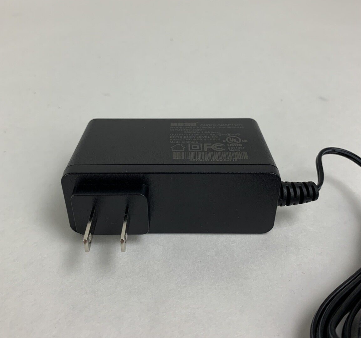 Box Opened OEM MOSO MSS-V2000WR120-030E0-US AC Adapter 12V 2.5A Power Supply