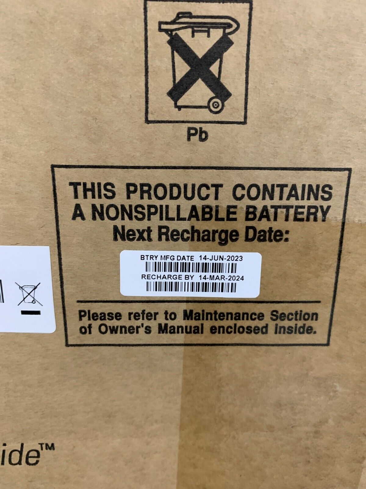 Eaton 103005747-6591 Blade UPS Extended Battery Module  Recharge Date 3/14/2024