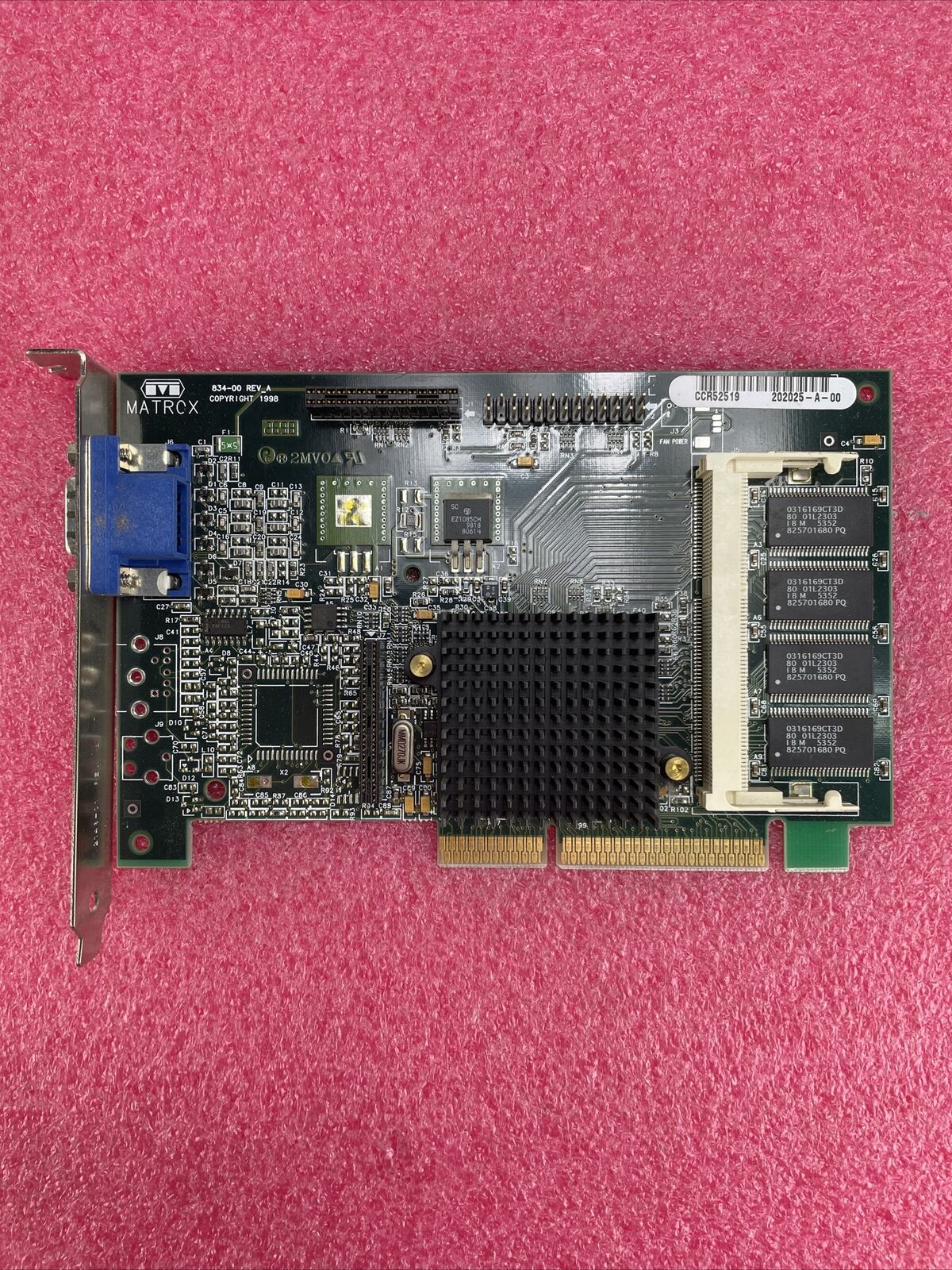 MGI G2+/MILA/8D/CPQ MATROX COMPAQ AGP VIDEO CARD 167033-001 356018-002