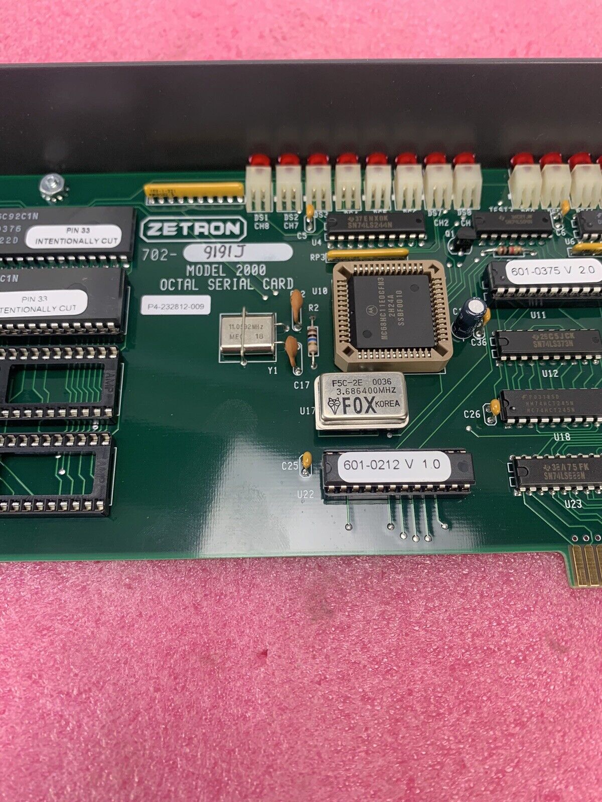 Zetron Octal Serial Card 2000 Series 702-9191 Model 2000