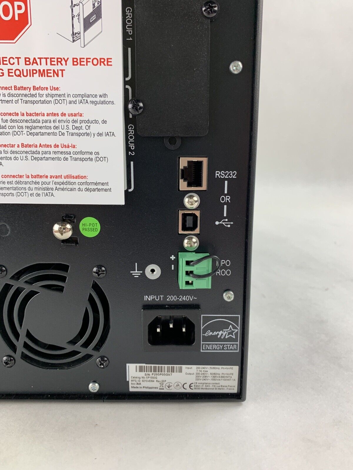 Eaton 5P1550G 5P 1550 1100W Line-Interactive UPS Wave 8 Outlets New Box Opened