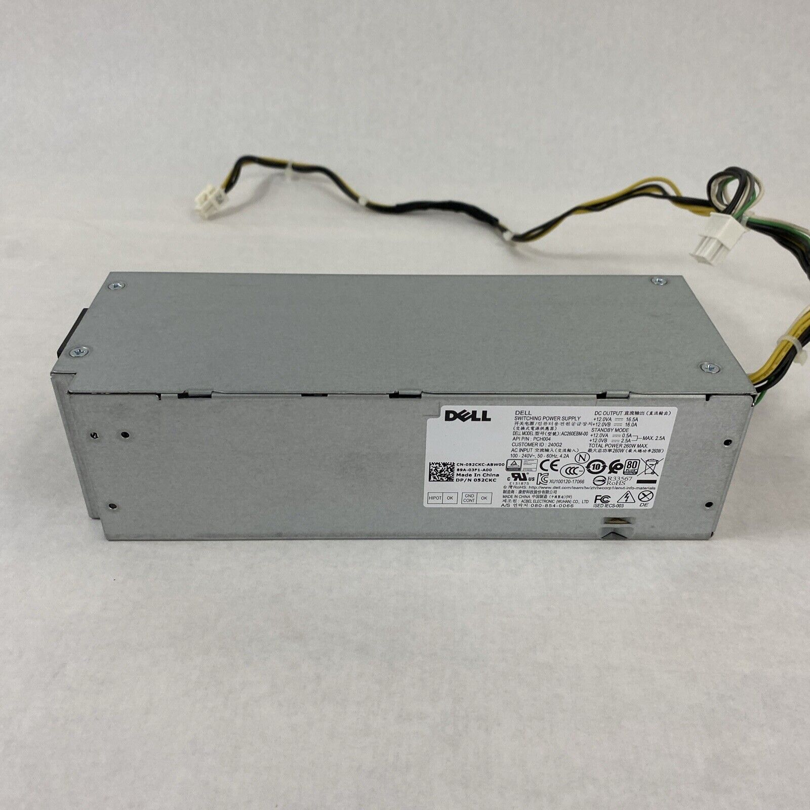 Dell 52CKC 260W Power Supply AC260EBM-00