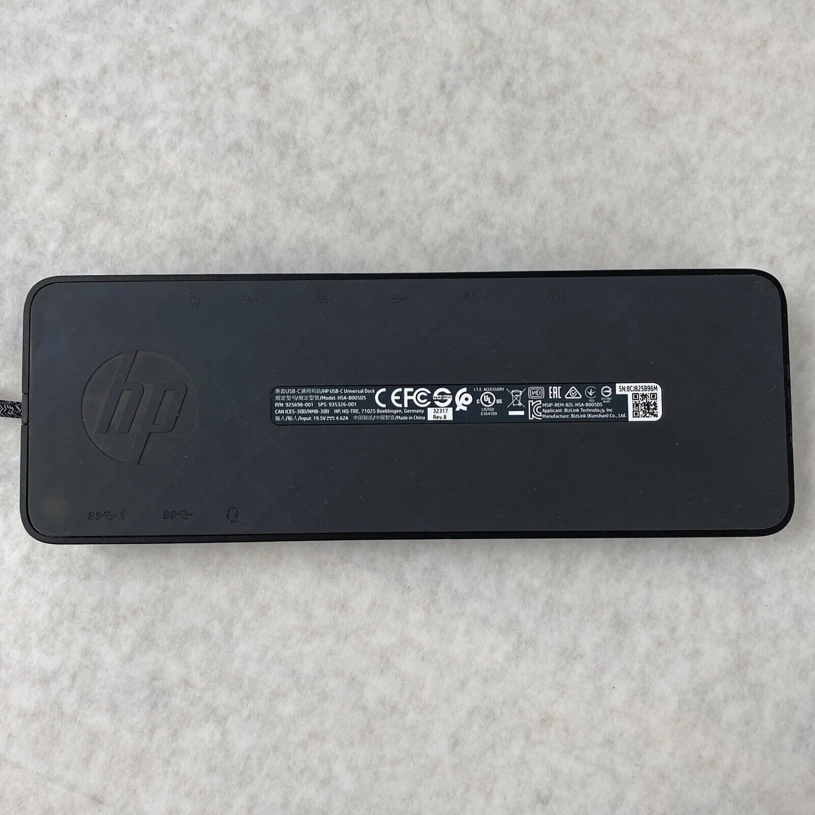 HP HSA-B005D5 Universal USB-C Docking Station - Tested