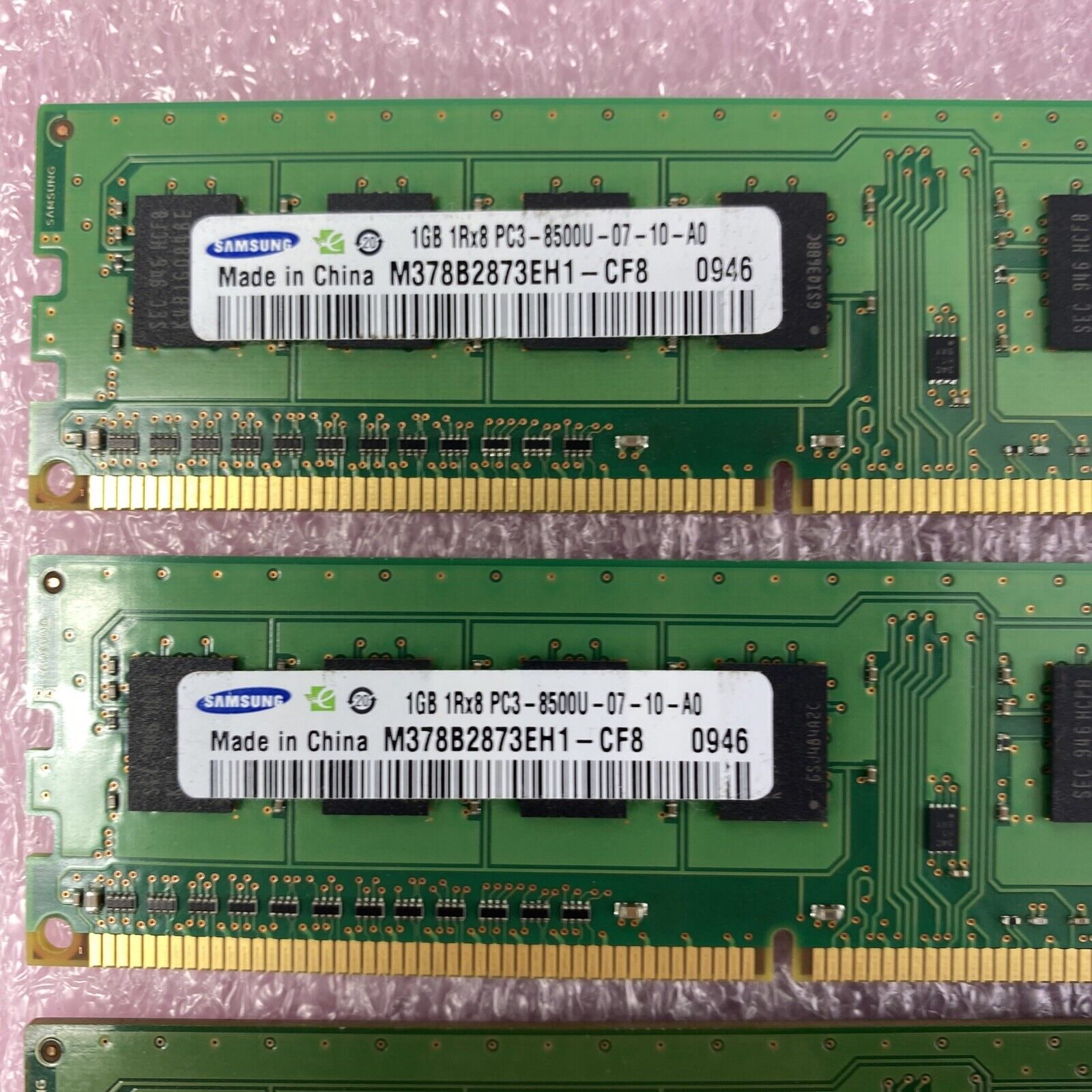 Lot( 8 ) 1GB Samsung M378B2873EH1-CF8 PC3-8500 DDR3-1066 Desktop RAM Memory