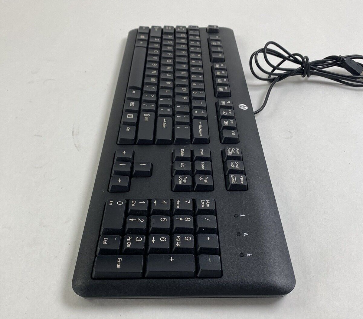 HP Model SK-2025 HP P/N: 672647-003 USB Wired Keyboard Tested