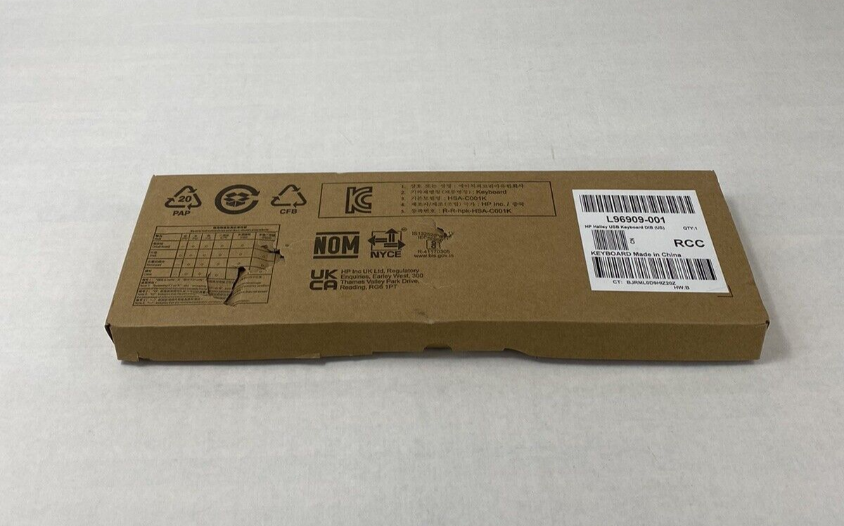 HP HSA-C001K 320K USB Wired Keyboard L96909-001