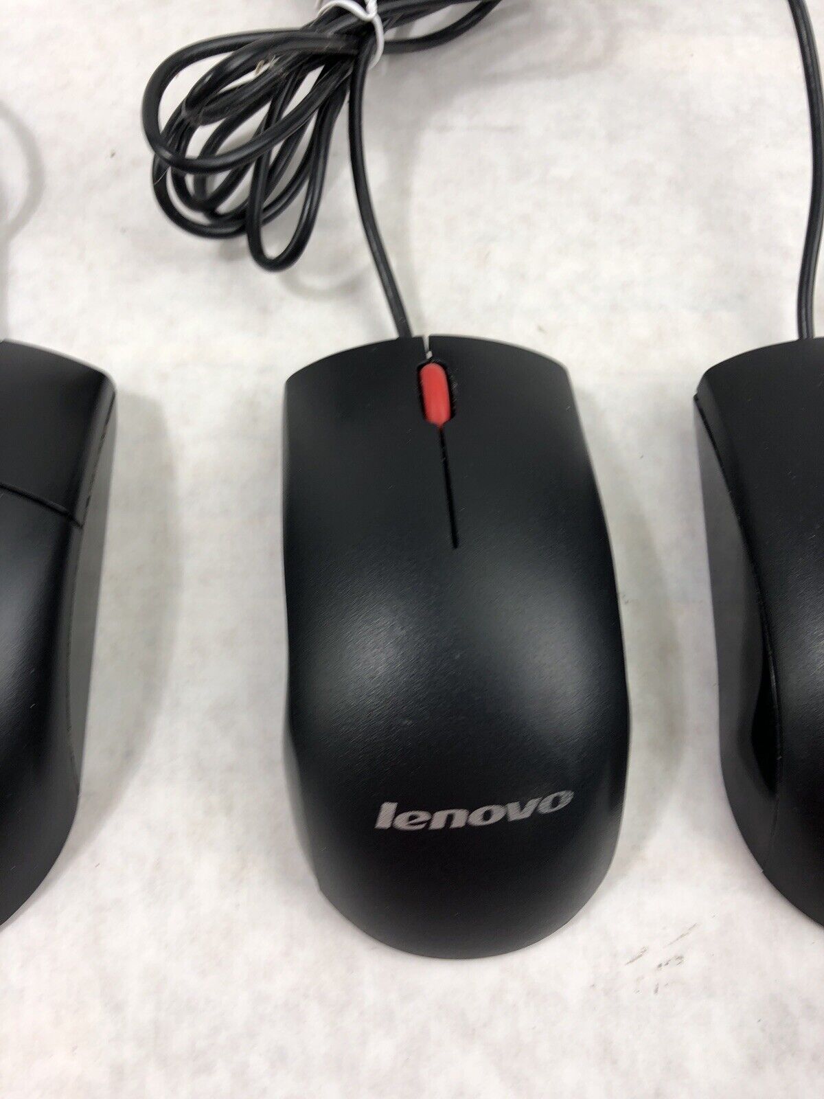 Assorted Lenovo Wired USB Mice - 2 45J4889 - 1 0PH133 - 1 03X6861 (Lot of 4)