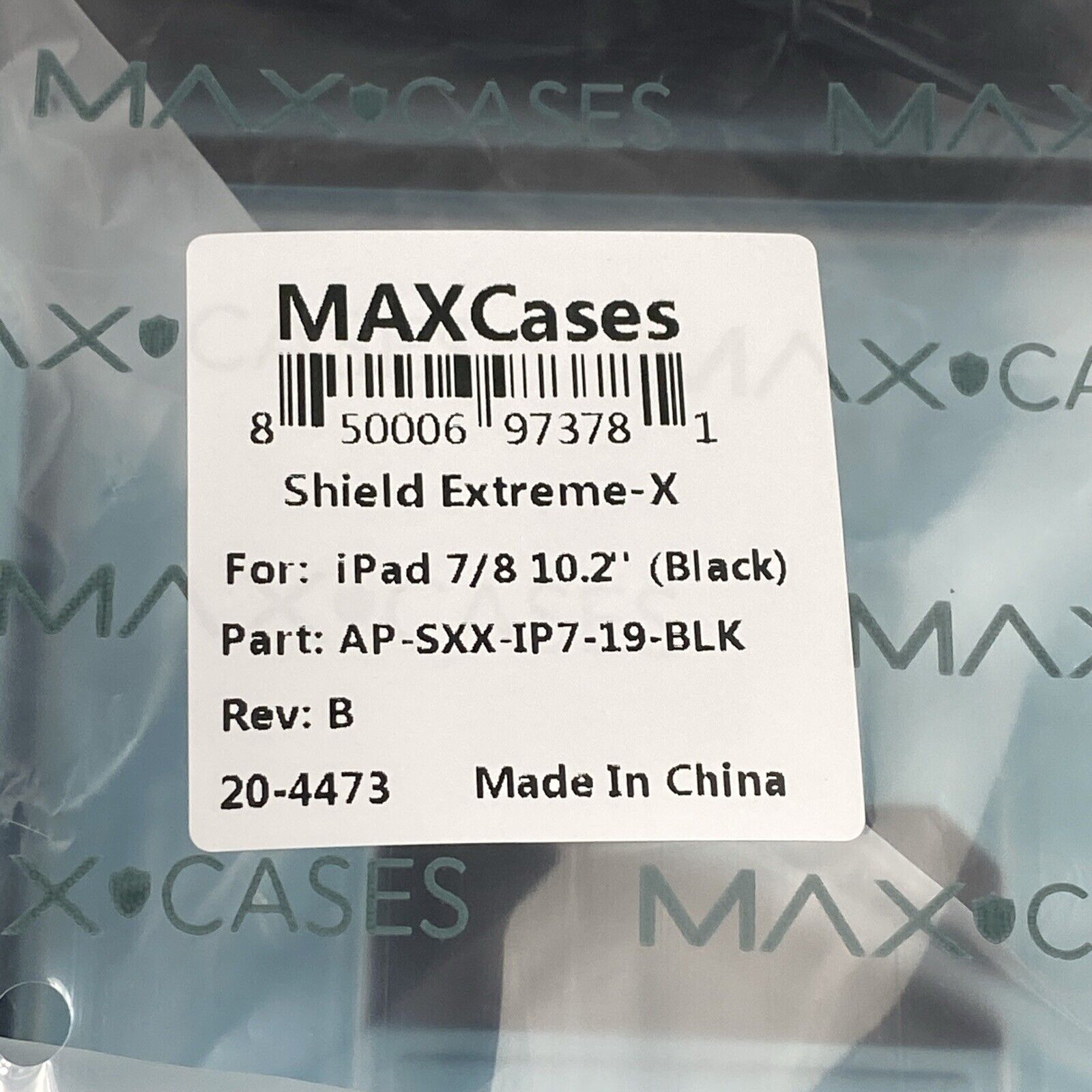 Max Cases AP-SXX-IP7-19-BLK Shield Extreme-X Black Stand Case For iPad 7/8 10.2"