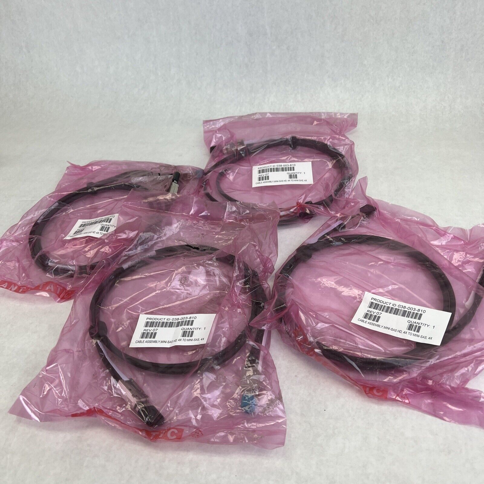 EMC Amphanol Molex 2M Mini-HDX4 to Mini-SASX4 Cable 038-003-810 (Lot of 4)