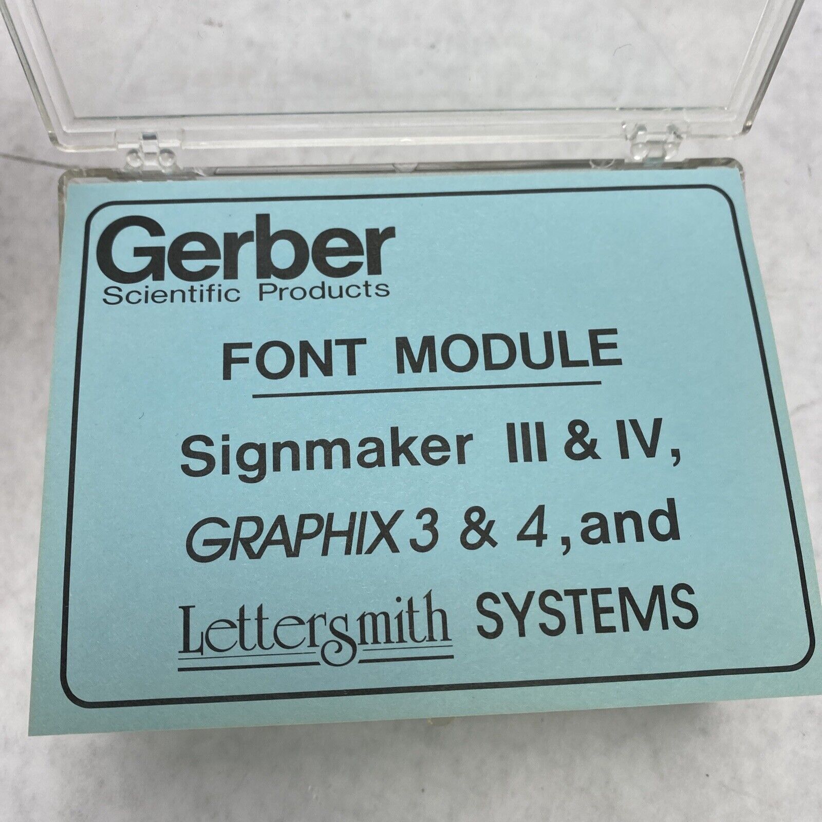 Gerber Scientific P18013D Signmaker III & IV Graphix Lettersmith Optima SemiBold