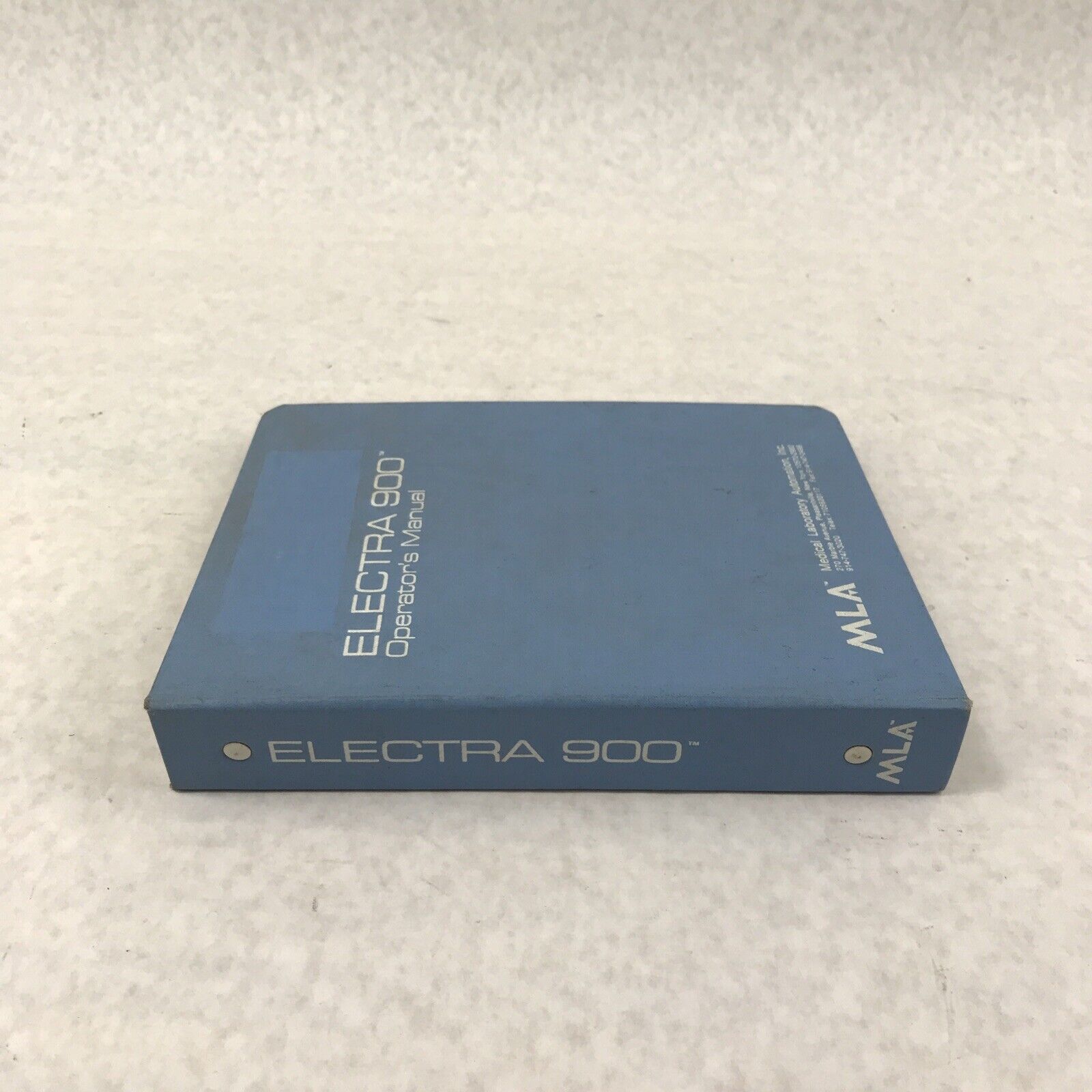 MLA Electra 900 Medical Laboratory Operators Manual for Electra 900 and 900C