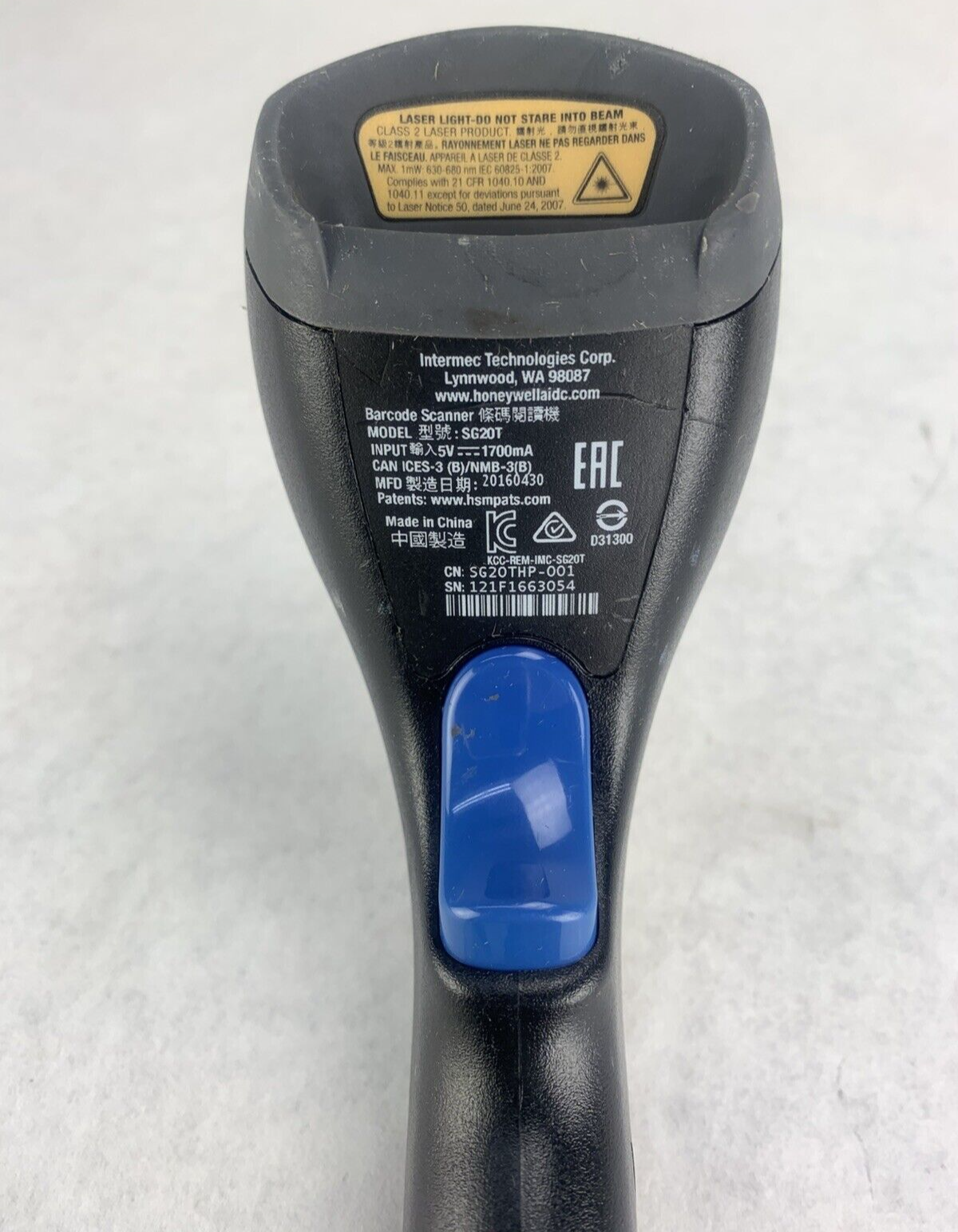 Lot of 2 Intermec SG20T Barcode Scanner