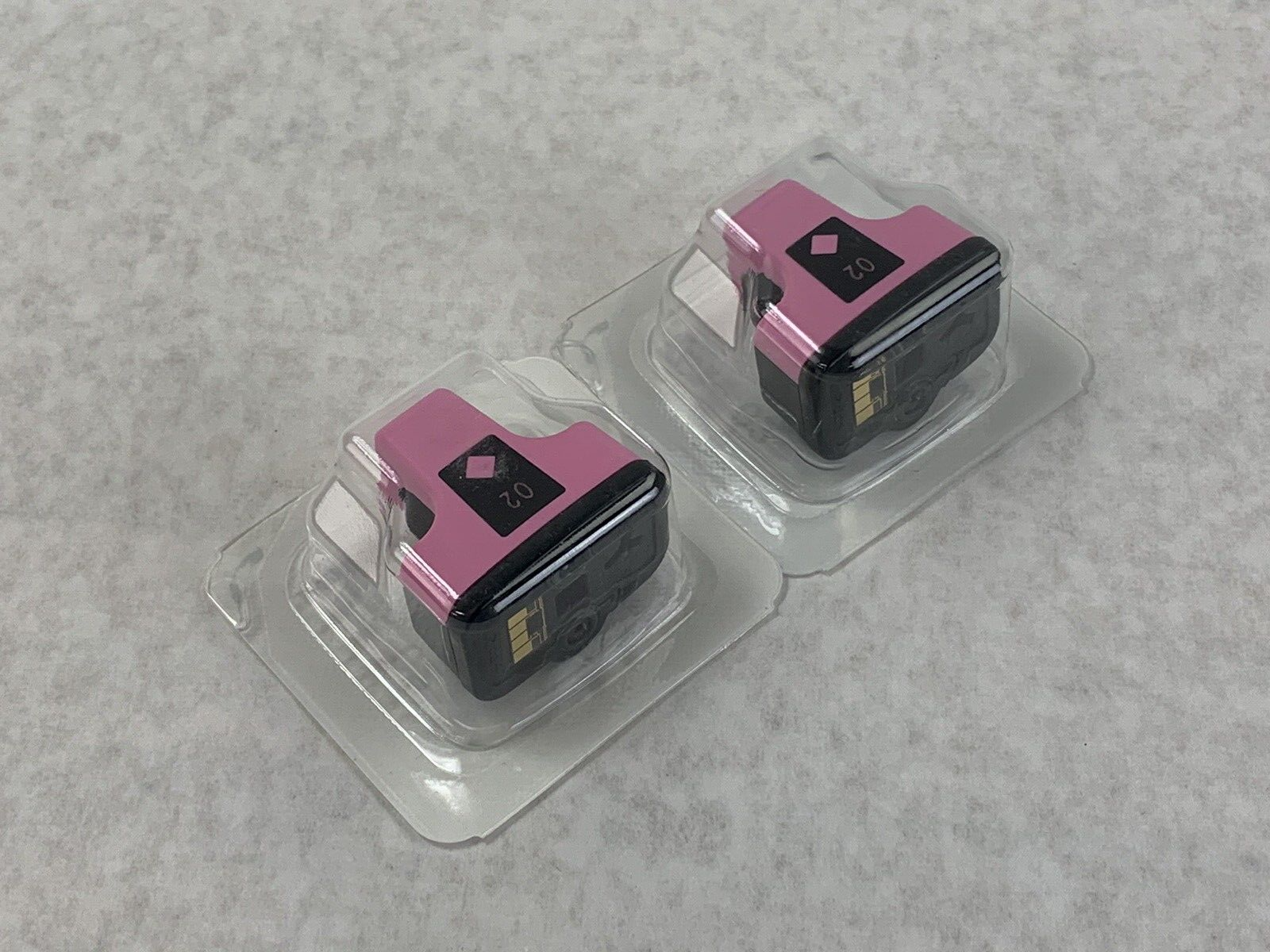 Lot(2) HP PhotoSmart Light Magenta Pink 02 Ink Cartridge NIB Genuine C8775W