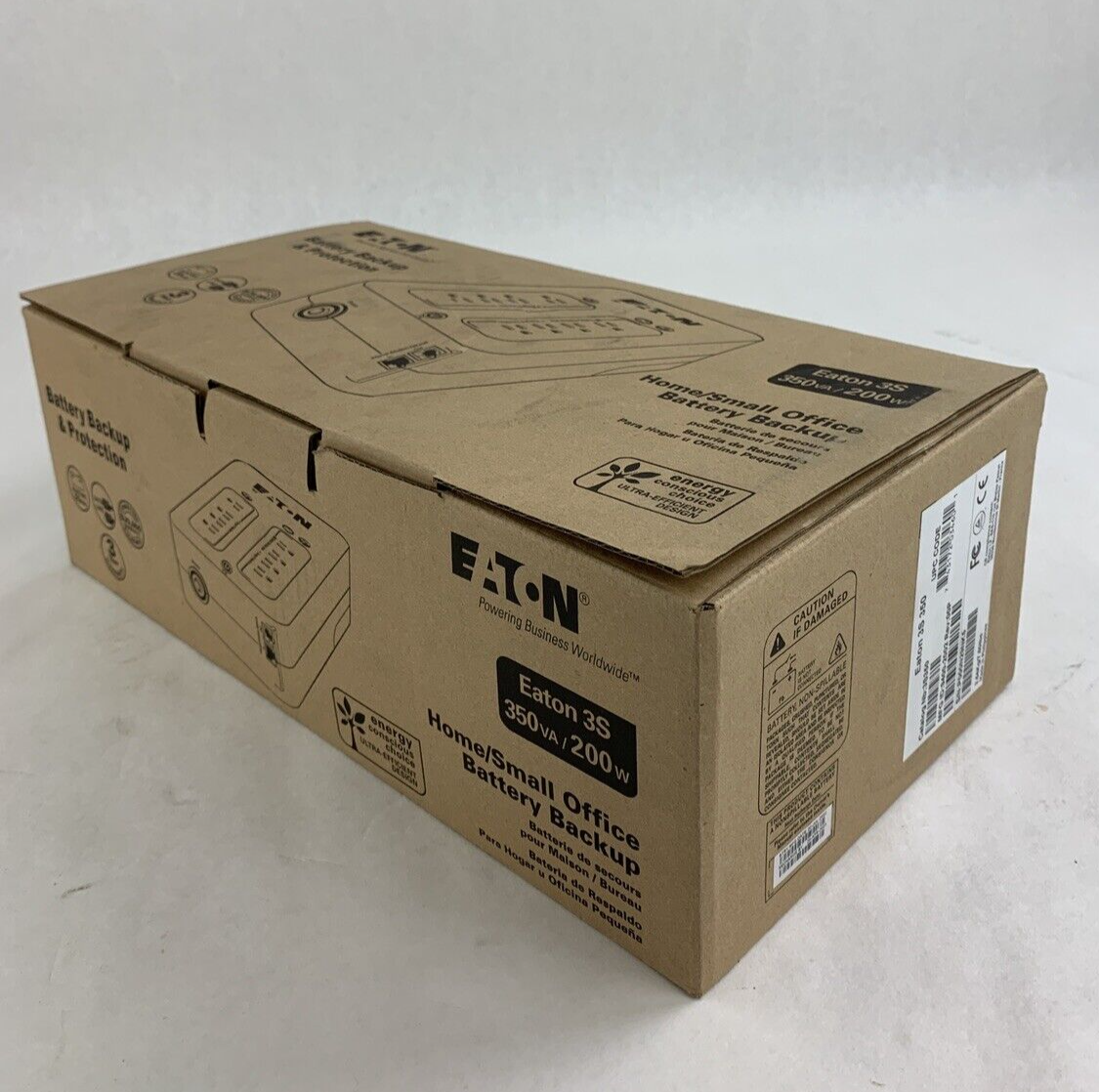 Box Opened Eaton 3S 350va / 200w  Battery Backup Surge Protection 3S350 Tested