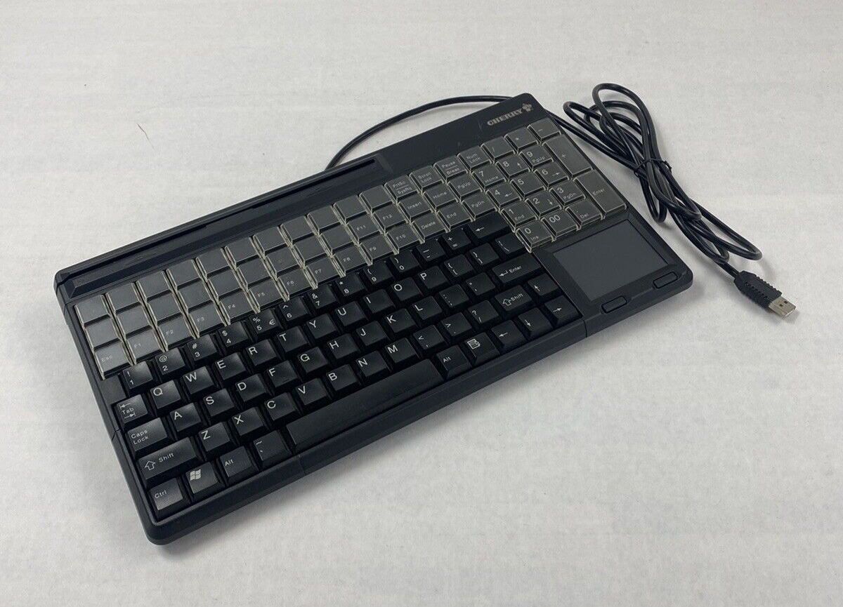 Cherry SPOS G86-62410EUAGSA Qwerty Keyboard Terminal Card Reader Tested