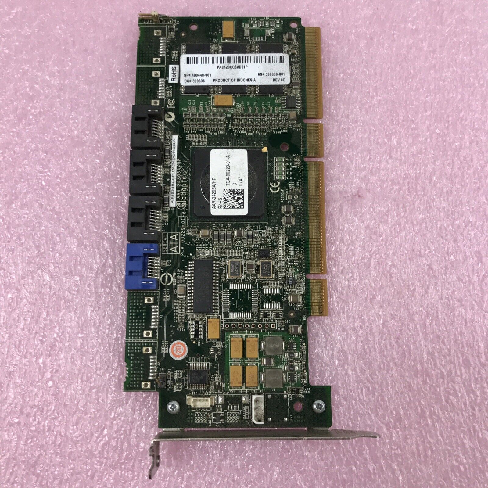 HP 4Channel SATA Raid Controller 409448-001 Low Profile