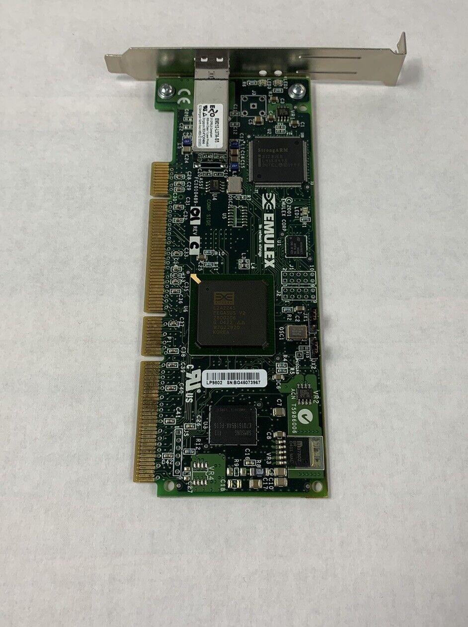 HP 2GB PCI-x FC LP9802 Network Adapter 336070-001 FC1010489-01 Emulex Cards