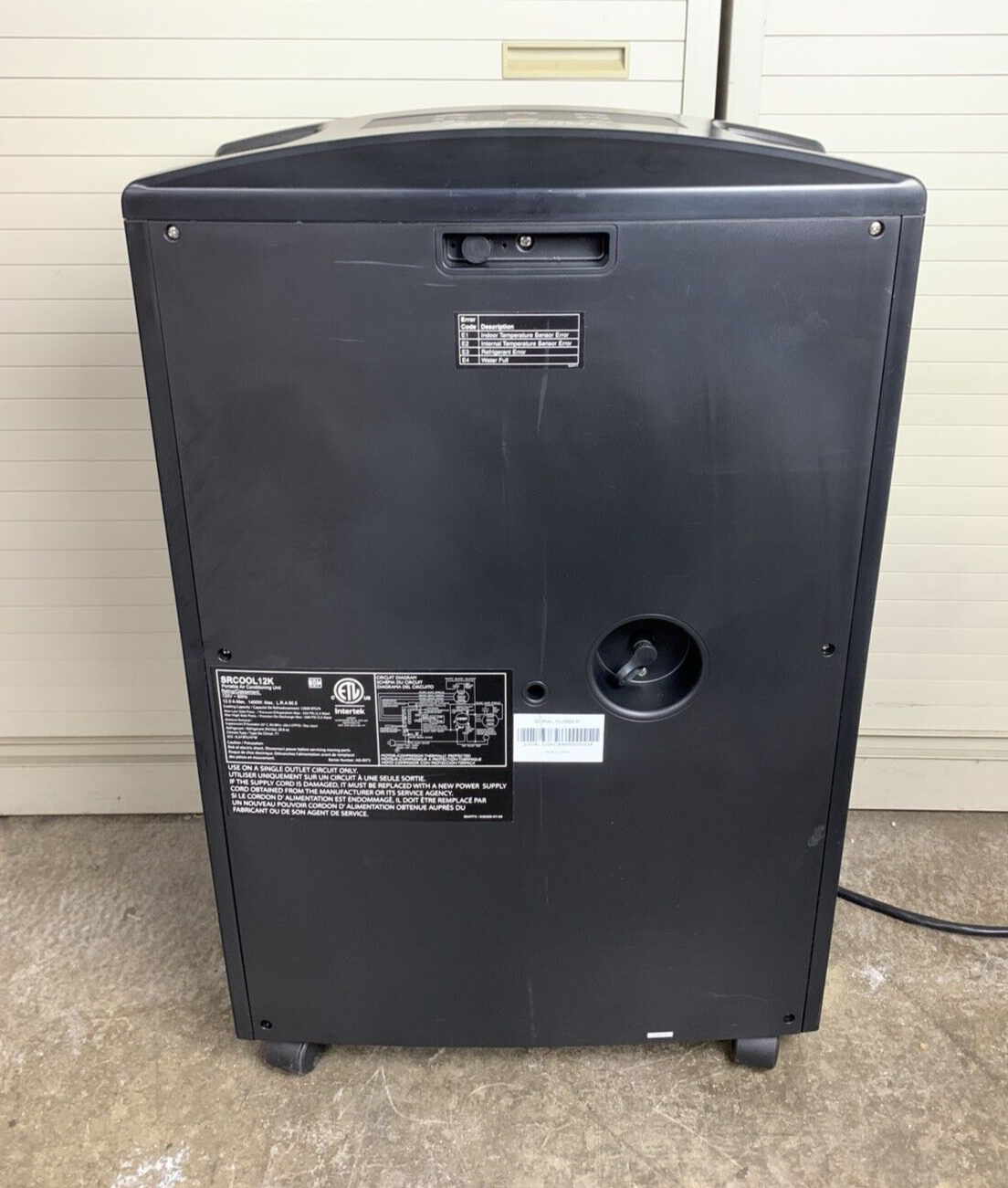 Tripp Lite SRCOOL12K Portable Air Conditioner 1400w Low Freon Parts and Repair