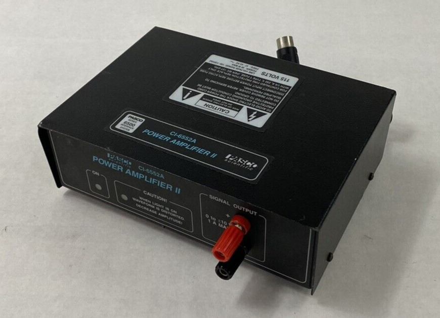 Pasco Scientific CI-6552A Power Amplifier II Power Tested No Power Cord