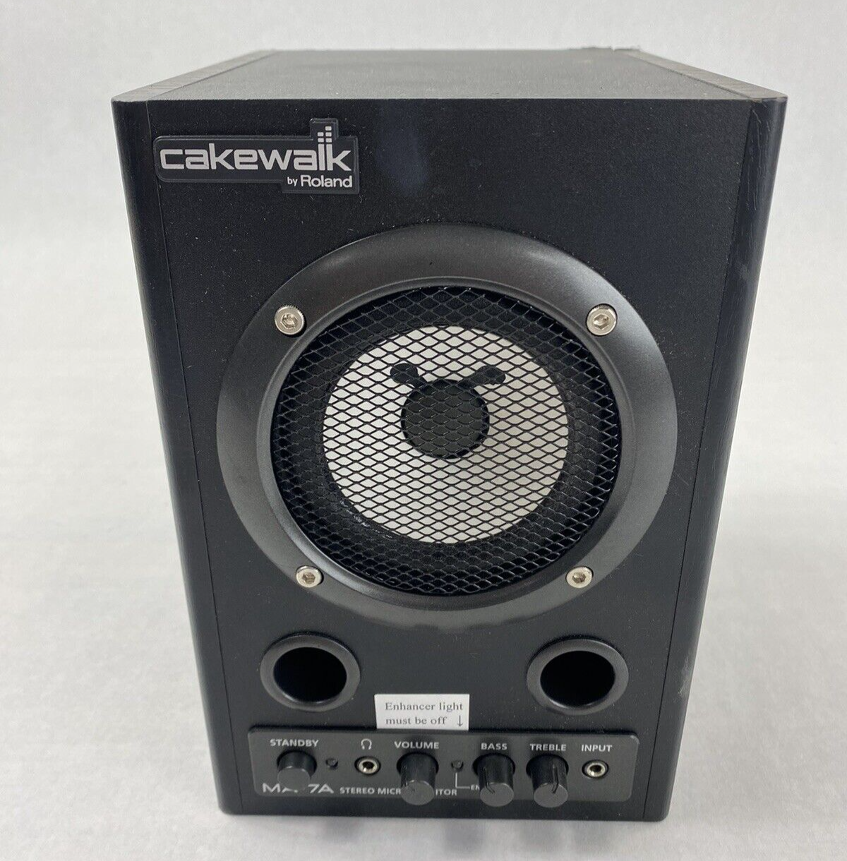 Cakewalk MA-7ABKCW Stereo Micro Monitor Single Speaker No Power Cord Tested