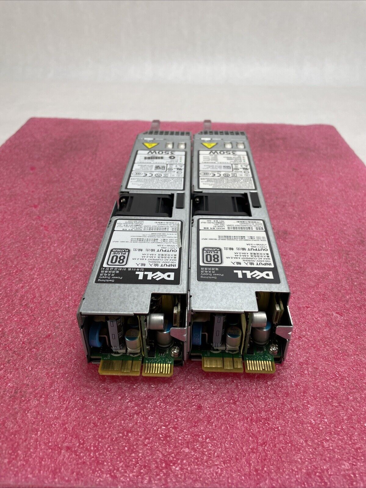 Dell P7GV4 80 Plus Platinum 350W Switching Power Supply Lot of 2