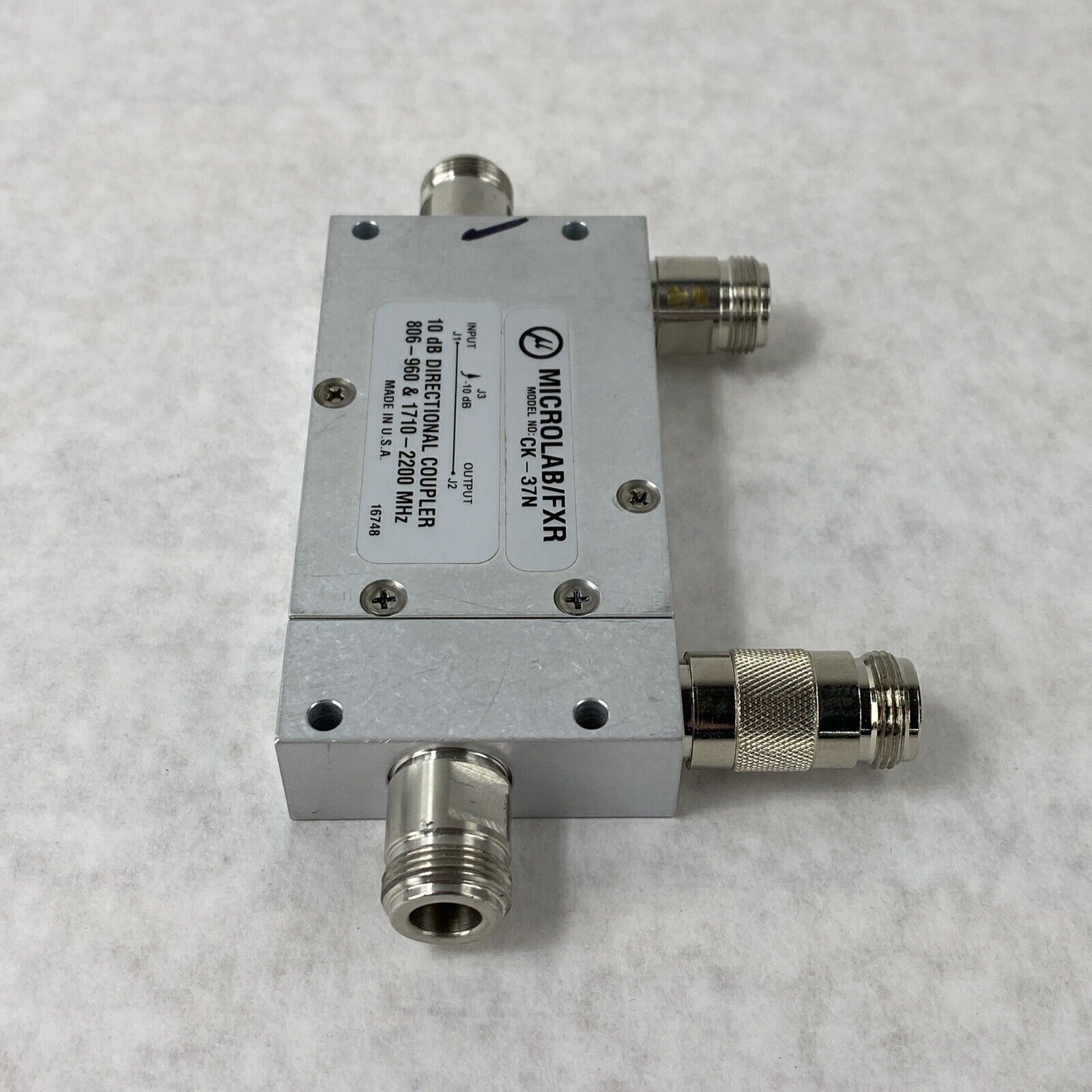 Microlab / FXR CK-37N 10 dB Directional Coupler 806-960 & 1710-2200 MHz