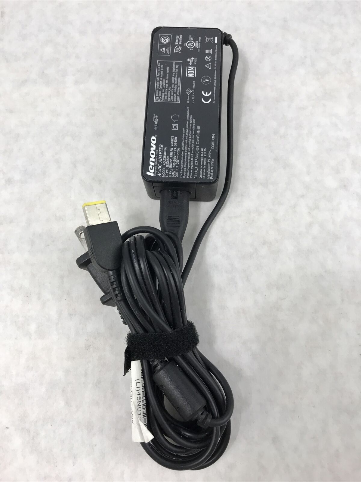 Lenovo ADLX45NC2A 20V 2.25A 60Hz 36200279 AC/DC Adapter 45N0473